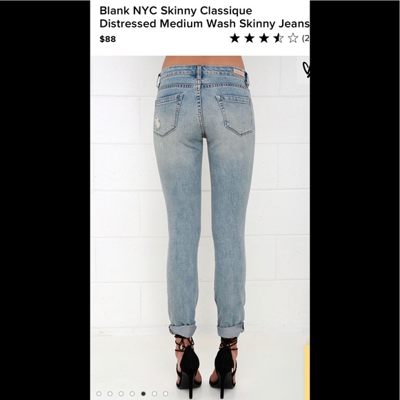 BlankNYC Skinny Classique Distressed Jeans - Picture 4 of 11